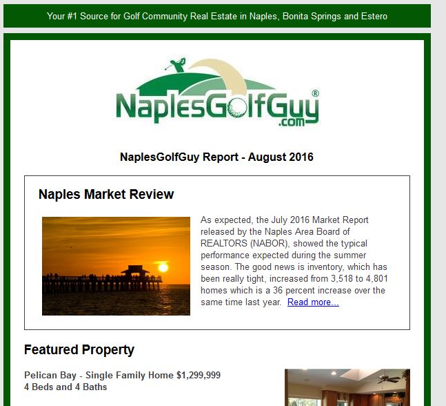 Naples Golf Guy Report