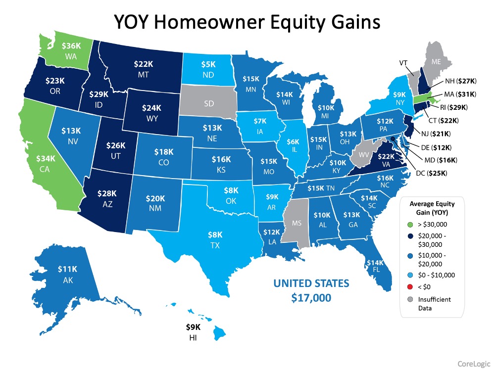 Homeowner equity increases YOY