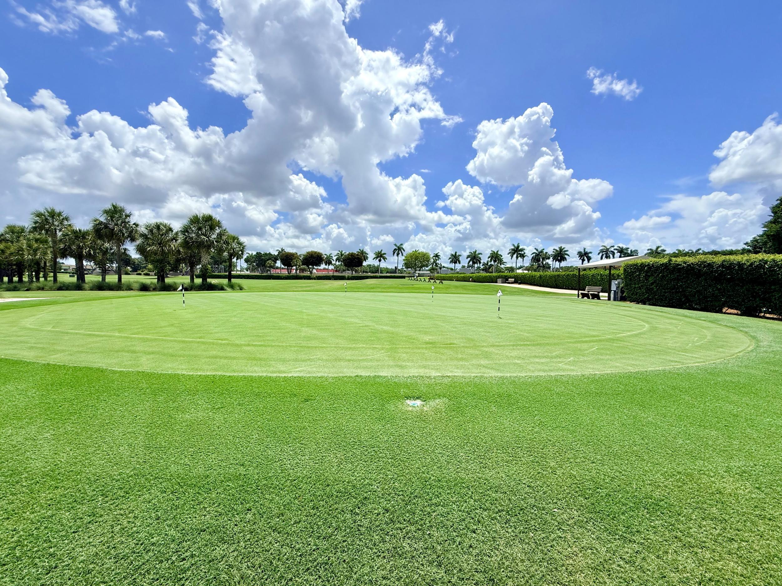 Golf course putting green