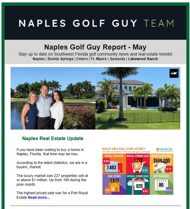 Naples Golf Guy Archives   Monthly Market Report April May 2025