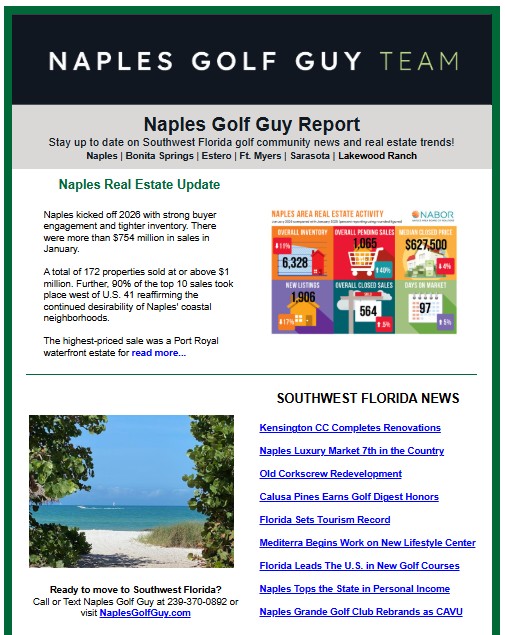 Naples Golf Guy Archives - Monthly Market Report March 2026
