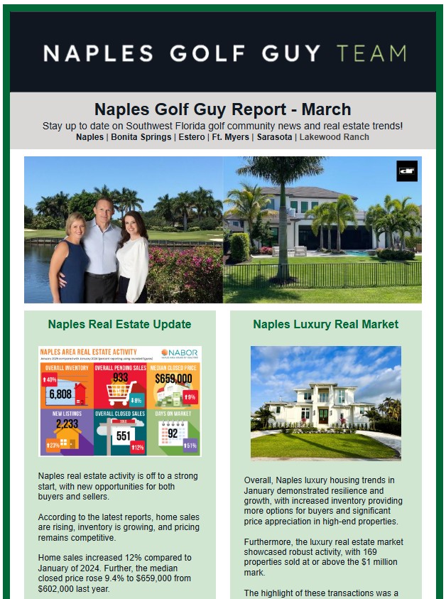 Naples golf guy archives - monthly market report