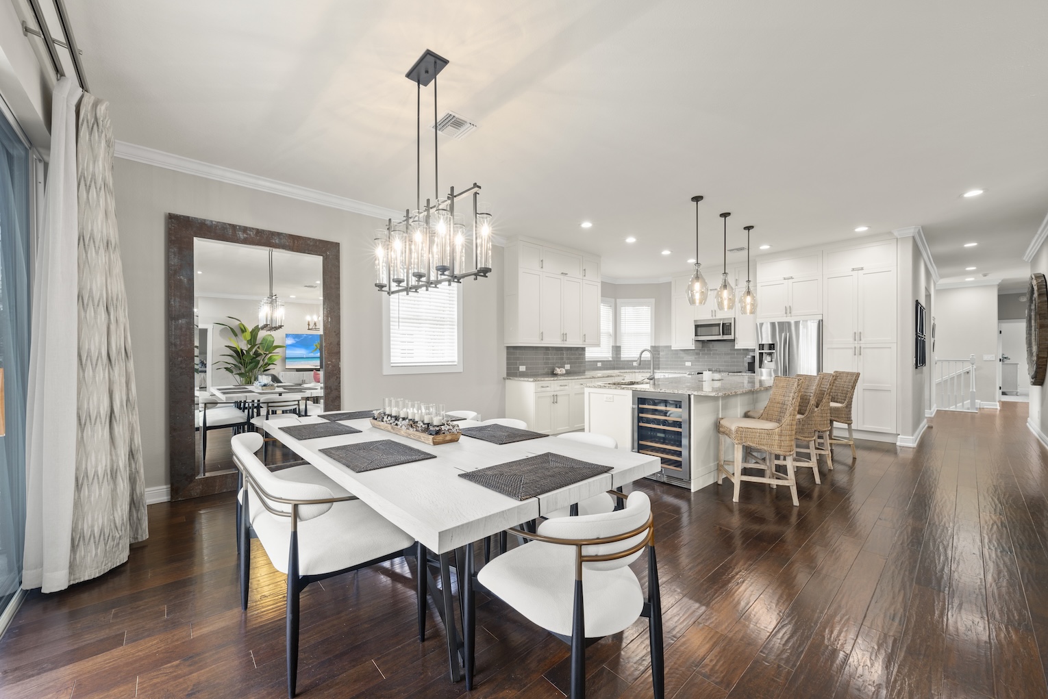 Dining area and kitchen