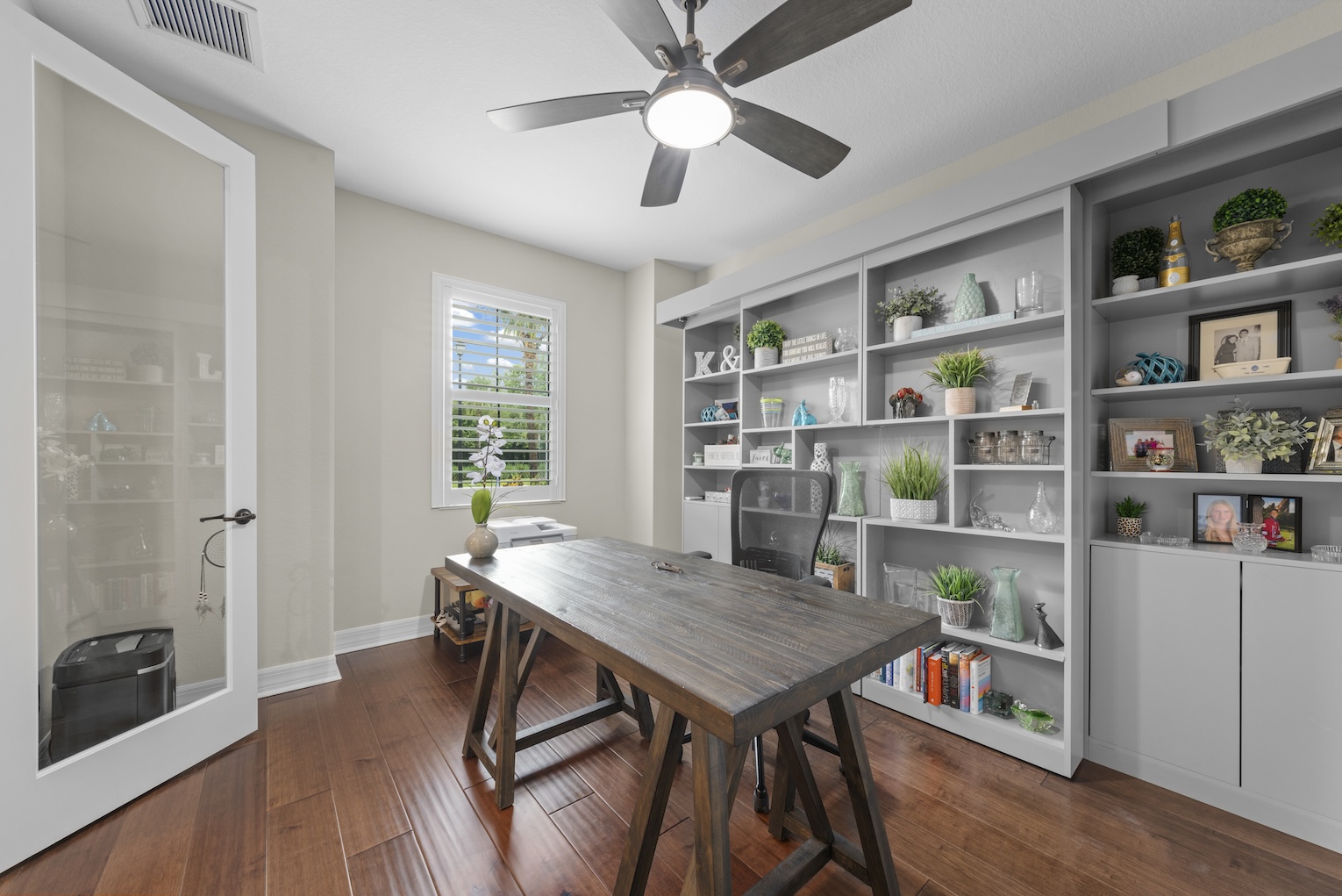 Home office with murphy bed